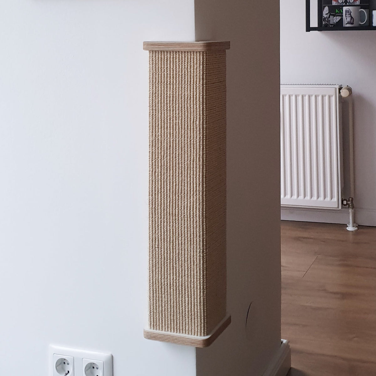 kratzBAR - Ecke | Sisal Katzen ECK-KRATZBRETT für Wandecken - weiß