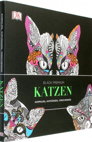 Coloring Book - Black Premium. Cats