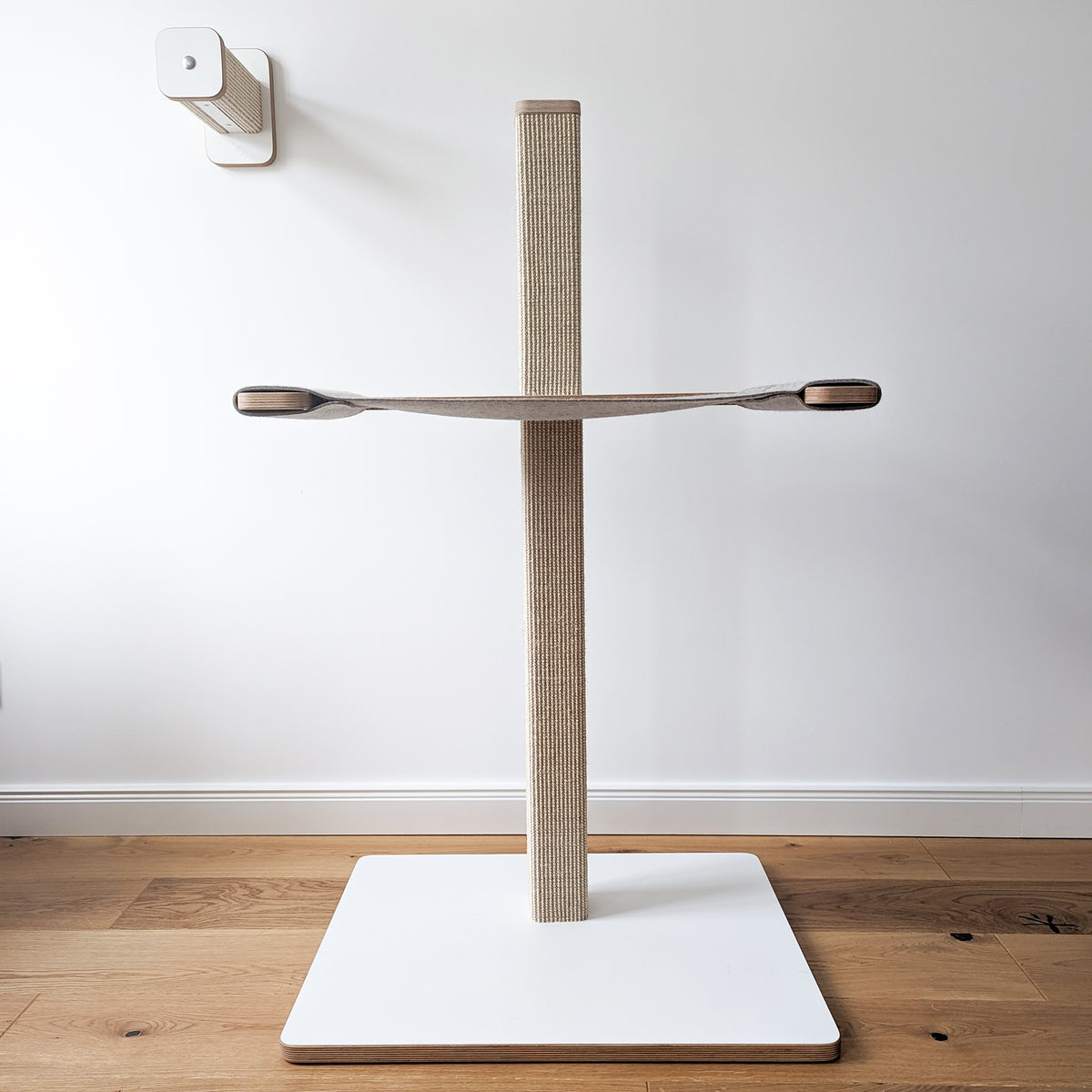 St(r)andmatte Plus | KRATZBAUM aus Sisal mit HÄNGEMATTE für Katzen - Kratzstamm 120cm
