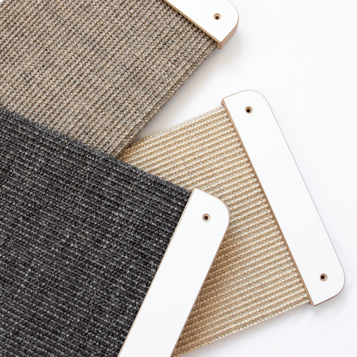 kratzFEST | Sisal Katzen KRATZBRETT für die Wand - weiß