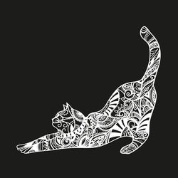 Coloring Book - Black Premium. Cats