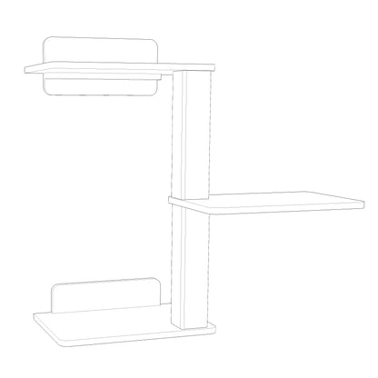 Doppeldecker | WAND-KRATZBAUM für Katzen - Kratzsäule 38cm, 78cm