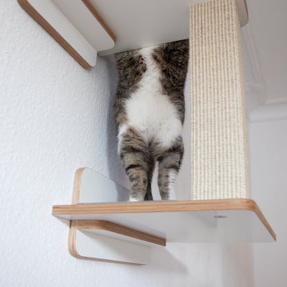 Doppeldecker | WAND-KRATZBAUM für Katzen - Kratzsäule 38cm, 78cm