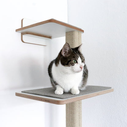Doppeldecker | WAND-KRATZBAUM für Katzen - Kratzsäule 38cm, 78cm