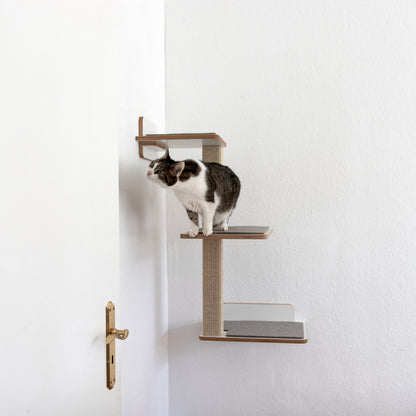Doppeldecker | WAND-KRATZBAUM für Katzen - Kratzsäule 38cm, 78cm