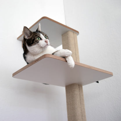 Doppeldecker | WAND-KRATZBAUM für Katzen - Kratzsäule 38cm, 78cm