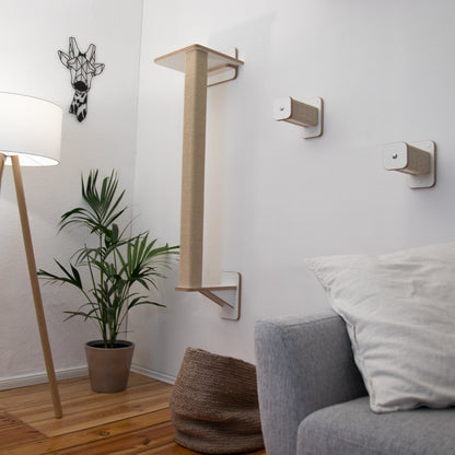 KATZENARTistik | Kletterwand Set - 1 KLETTERSTAMM + 2 Hüpfstämme